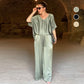 👚Elegant strălucitor din două piese plus size set cu decolteu adânc