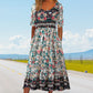 🌸 Rochie elegantă cu imprimeu boho pentru femei