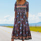 🌸 Rochie elegantă cu imprimeu boho pentru femei
