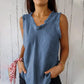 🔥🔥🔥💝Tricou fără mâneci din in și bumbac pentru femei🥰💐