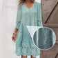 💖Elegant jumătate maneca v-neck rochie de dantelă pentru femei