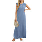 Rochie casual pentru femei, fără riduri, cu tiv despicat