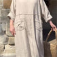 💕Rochie casual respirabilă cu decolteu rotund în culoare solidă