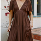 💕Vară V-Neck Loose Rochie lungă💕