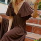 💕Vară V-Neck Loose Rochie lungă💕