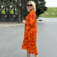 💃Rochie tipărită elegantă pentru femei de mărime mare💕