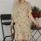 🥰Modna damska sukienka plisowana z krótkim rękawem i luźnym nadrukiem👗