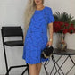 🥰Modna damska sukienka plisowana z krótkim rękawem i luźnym nadrukiem👗