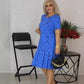 🥰Modna damska sukienka plisowana z krótkim rękawem i luźnym nadrukiem👗