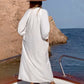 🔥🩱 Femeii alb vrac se potrivesc 3/4 maneca costum de baie lung Cover Up