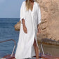 🔥🩱 Femeii alb vrac se potrivesc 3/4 maneca costum de baie lung Cover Up