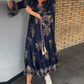 Rochie vintage cu decolteu în V și croială lejeră