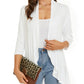 💥women deschise față 3/4 mâneci ușoare dressuri drapate cardigan