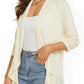 💥women deschise față 3/4 mâneci ușoare dressuri drapate cardigan