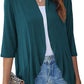 💥women deschise față 3/4 mâneci ușoare dressuri drapate cardigan