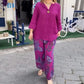 💖 BLUZĂ CASUAL DE DAMĂ CU MÂNECI LUNGI ȘI PANTALONI LARGI ✨