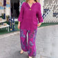 💖 BLUZĂ CASUAL DE DAMĂ CU MÂNECI LUNGI ȘI PANTALONI LARGI ✨