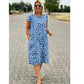 Rochie tipărită Boho Vintage Casual