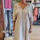 👗Rochie din bumbac și in de culoare solidă pentru femei