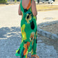 Elegant moale fără mâneci florale rochie Flowy