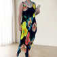 Elegant moale fără mâneci florale rochie Flowy
