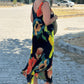 Elegant moale fără mâneci florale rochie Flowy