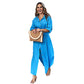 Rochie casual cu mânecă lungă și cămașă cu tăietură laterală