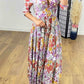 🔥Rochie maxi cu mâneci lungi și imprimeu floral💃