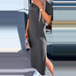 Femeii Casual Split T-shirt rochie lungă