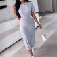Femeii Casual Split T-shirt rochie lungă