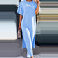 Femeii Casual Split T-shirt rochie lungă