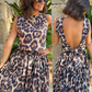 Set 2 piese cu imprimeu leopard pentru femei