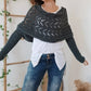 💖Women’s Knitted Cut-Out Shawl Poncho Wrap