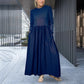 Rochie midi din tricot cu mâneci întregi