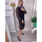 👗【S-3XL】Toamna și iarna moda leopard imprimare maneca lunga Patchwork rochie