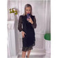 👗【S-3XL】Toamna și iarna moda leopard imprimare maneca lunga Patchwork rochie