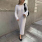📦Livrare gratuită📦Rochie pulover supradimensionată cu cablu Knit