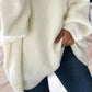 📦Livrare gratuită📦Pulover tricotat de culoare solidă cu guler Turtleneck supradimensionat pentru femei