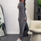 📦Livrare gratuită📦Femei Stretch Knit Vest High Waisted Leggings și Cardigan lung 3 Piece Set