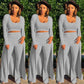 📦Livrare gratuită📦Femei Stretch Knit Vest High Waisted Leggings și Cardigan lung 3 Piece Set