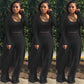 📦Livrare gratuită📦Femei Stretch Knit Vest High Waisted Leggings și Cardigan lung 3 Piece Set
