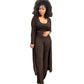📦Livrare gratuită📦Femei Stretch Knit Vest High Waisted Leggings și Cardigan lung 3 Piece Set