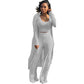 📦Livrare gratuită📦Femei Stretch Knit Vest High Waisted Leggings și Cardigan lung 3 Piece Set