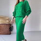 📦Set tricot Openwork cu mânecă lungă și rochie fără mâneci