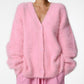 Cardigan confortabil din tricot pufos pentru femei