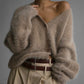 Cardigan confortabil din tricot pufos pentru femei