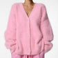 Cardigan confortabil din tricot pufos pentru femei