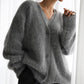 Cardigan confortabil din tricot pufos pentru femei