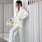 Set de top elegant cu paiete și pantaloni cu picioare largi pentru femei