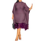💖Femeie rochie midi cu paiete și ciucuri în plus dimensiune cu mâneci batwing